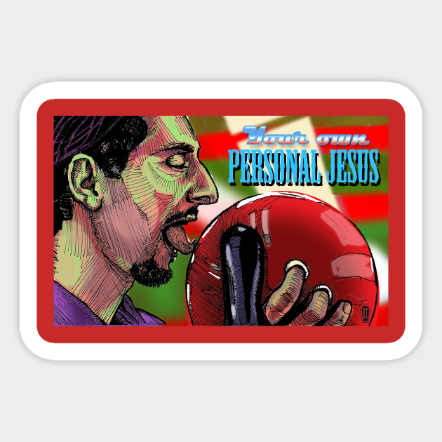 Personal Jesus The Big Lebowski Sticker TeePublic
